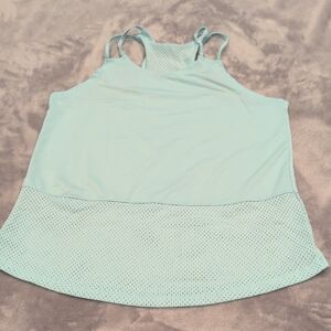 Women's Light Blue Green Sleeveless Top